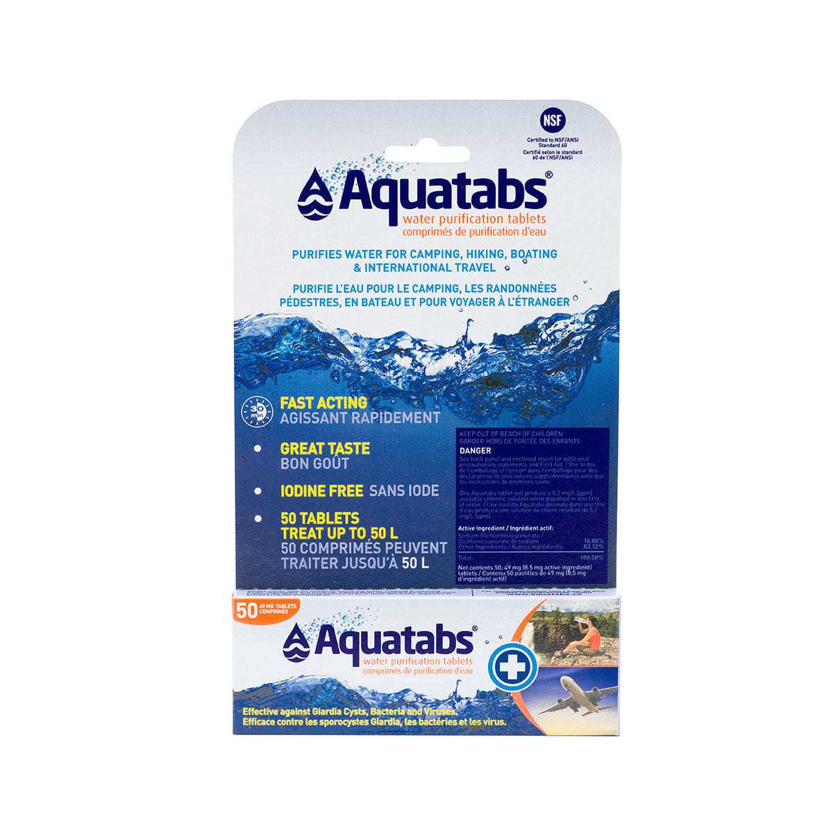 Aquatabs Pastilles de purification de l'eau 100/paquet (format canadien) :  : Sports et Plein air