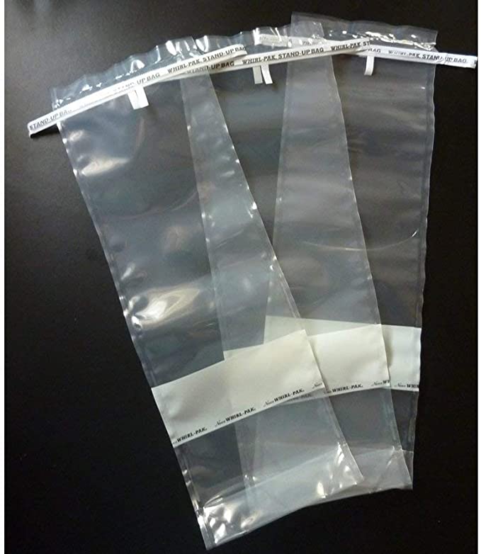 Whirl-Pak 1L Stand-Up Water Storage Bags for Water Purification (6-Pack)