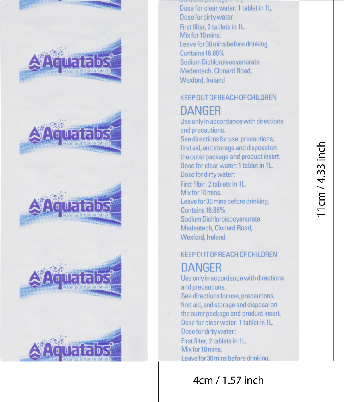 Aquatabs Water Purification Tablets 49 mg Canadian Pack